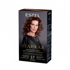 Стойкая крем-краска для седых волос ESTEL ВЕЛИКАЯ 5/7 светлый шатен коричневый